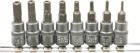 Nasadki imbus 2-7 mm, 1/4", 8 szt., z otworem Ezi
