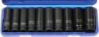 Nasadki udarowe długie 1/2", 10-24 mm, 11 szt., 6-kątne Ezi